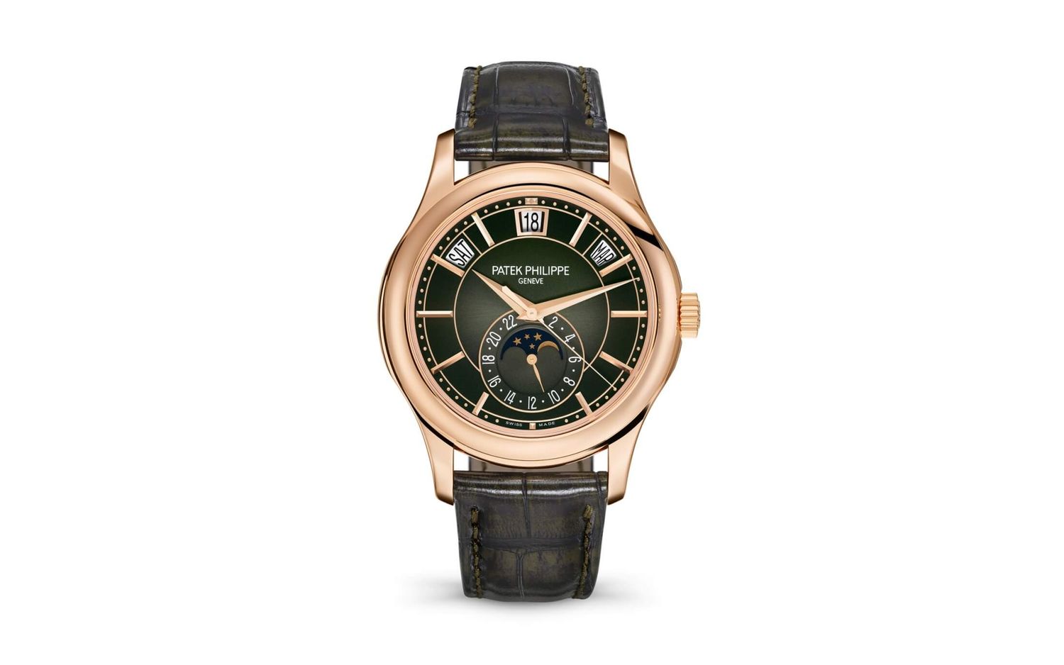 Patek Philippe 5205R-011 Annual Calendar 5205 Rose Gold / Green