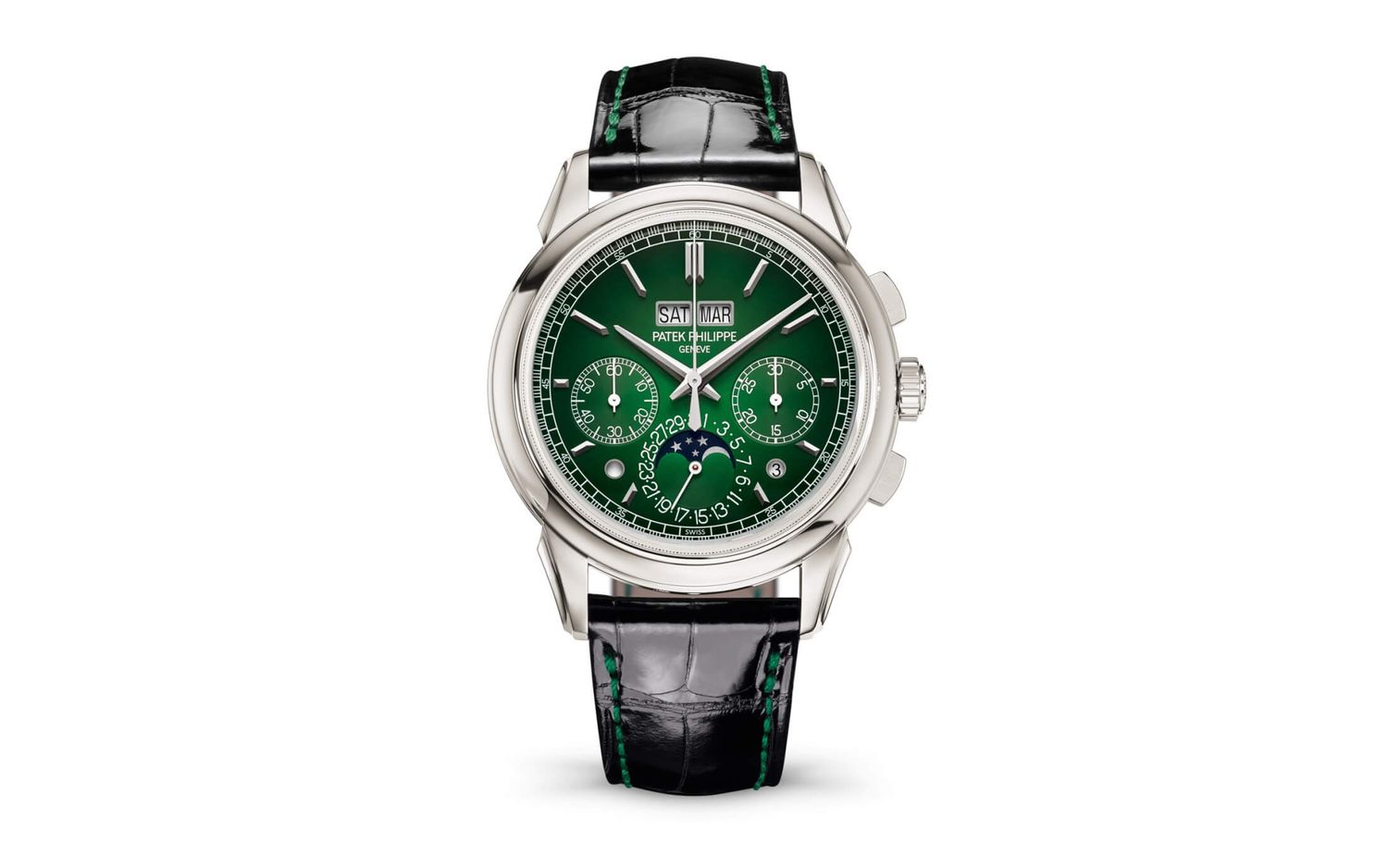 Patek Philippe 5270P-014 Perpetual Calendar Chronograph 5270 Platinum / Green