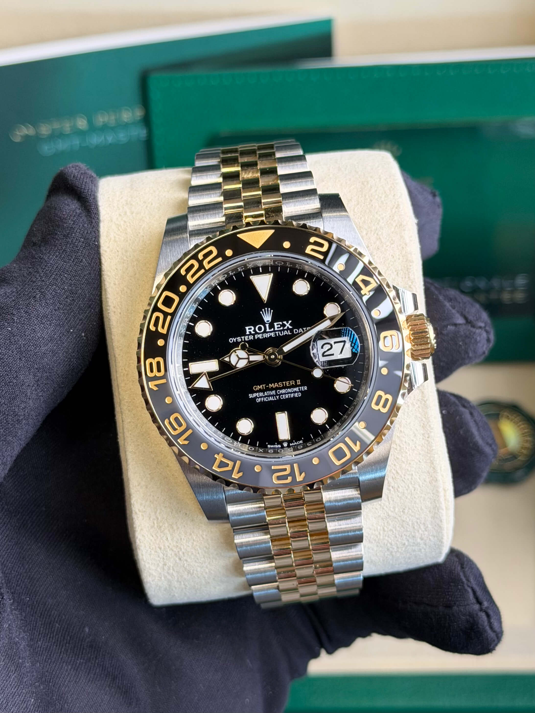 Rolex 126713GRNR-0001 GMT-Master II Stainless Steel - Yellow Gold / GRNR / Jubilee