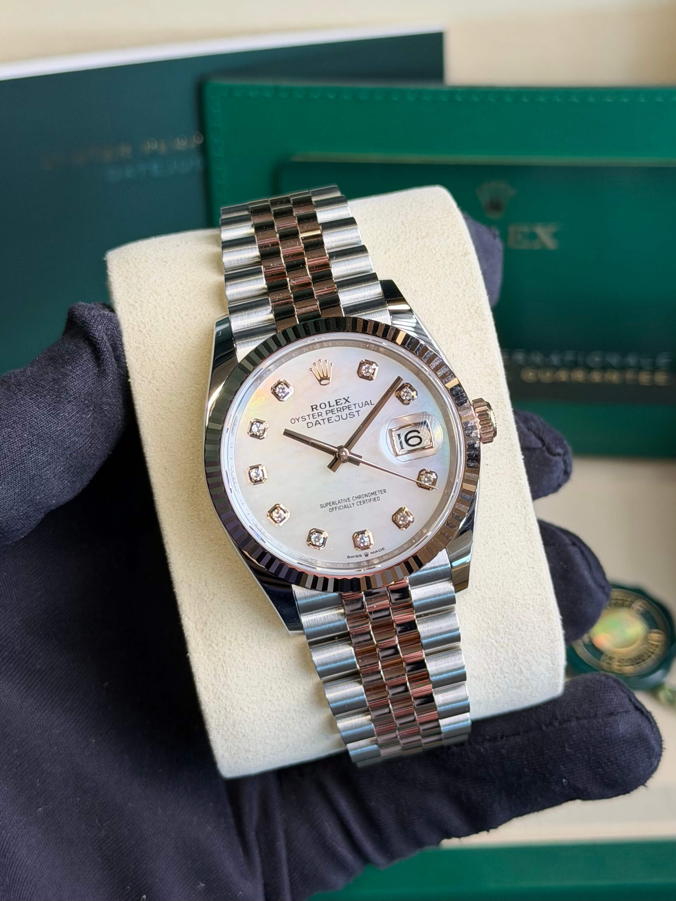 Rolex 126231 Datejust 36 Mother of Pearl MOP dial