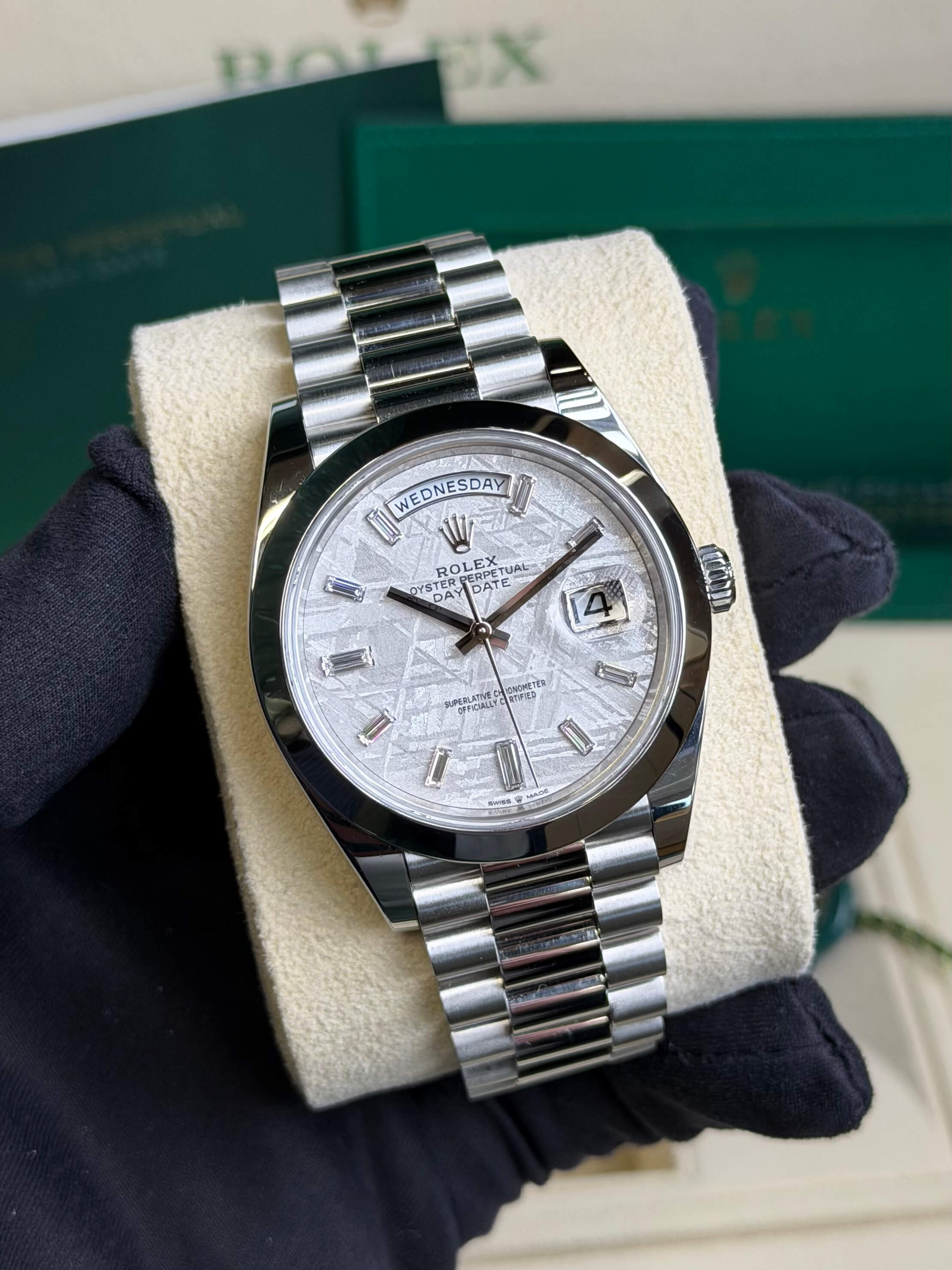 Rolex Day-Date 40 228206 2022 Meteorite Dial Full Set