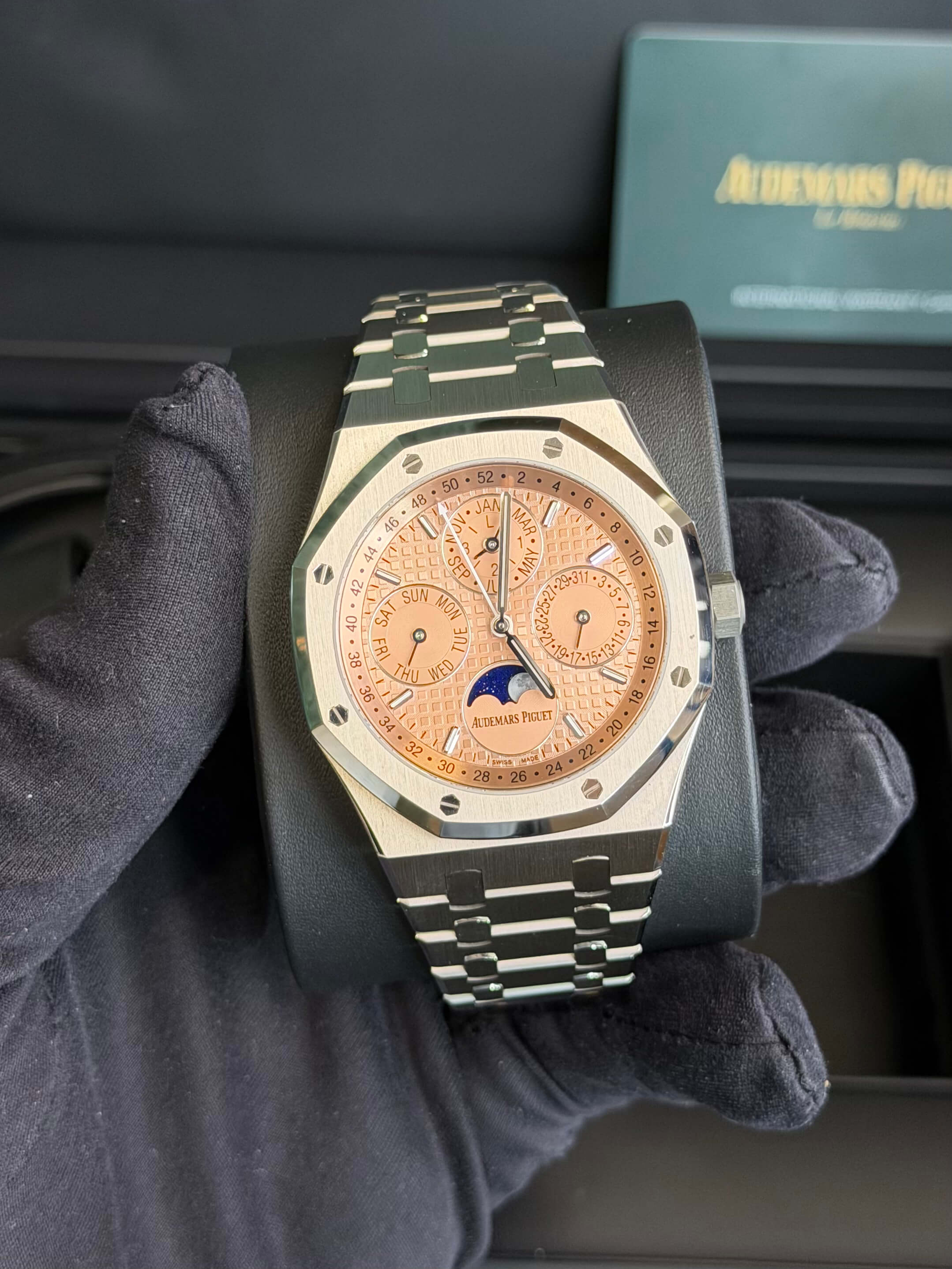 Audemars Piguet Royal Oak Perpetual Calendar 41mm 26615TI Titanium Salmon Dial 2021