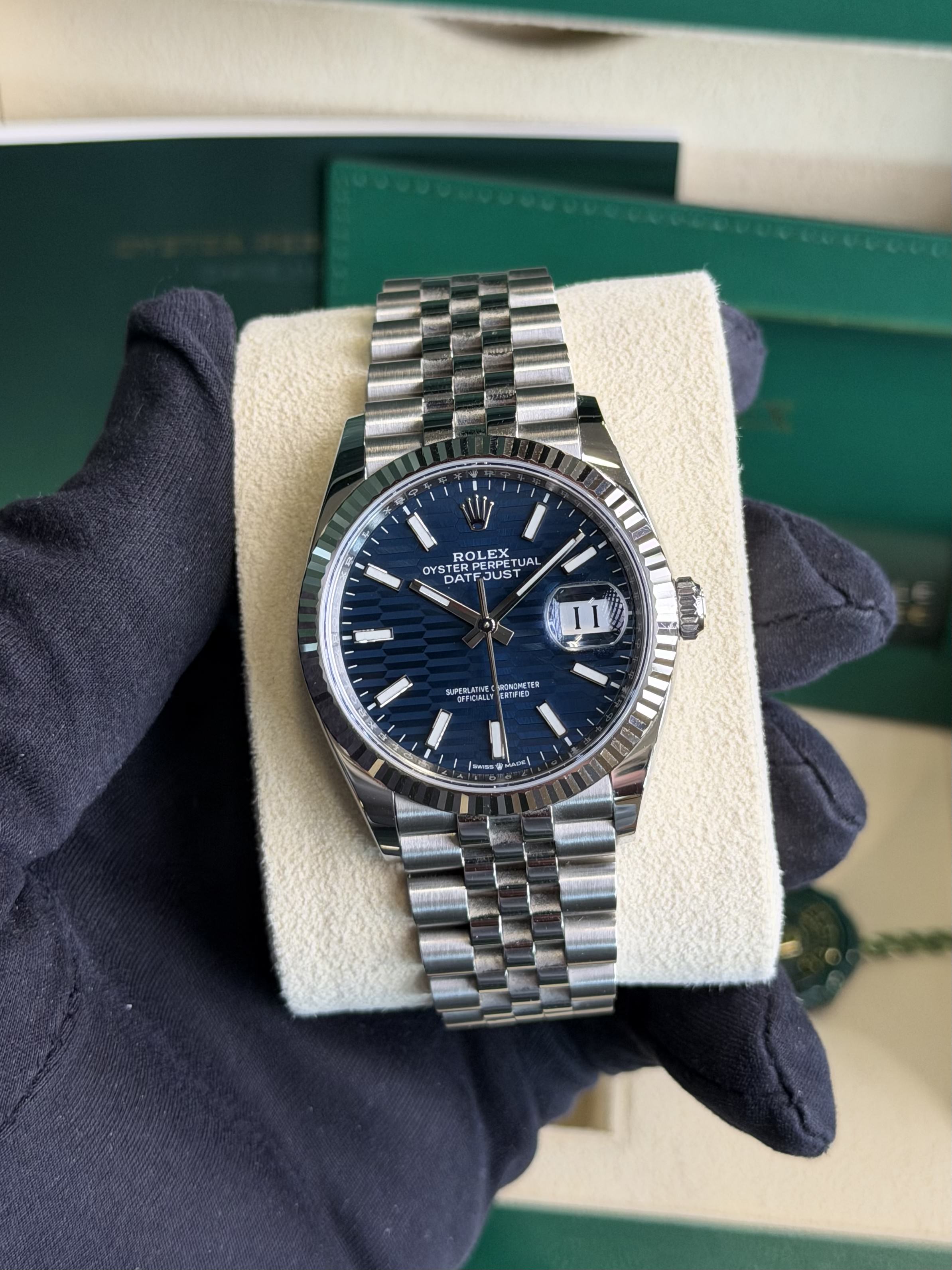 Rolex 126234 Datejust 36 Jubilee Motif Blue 2023