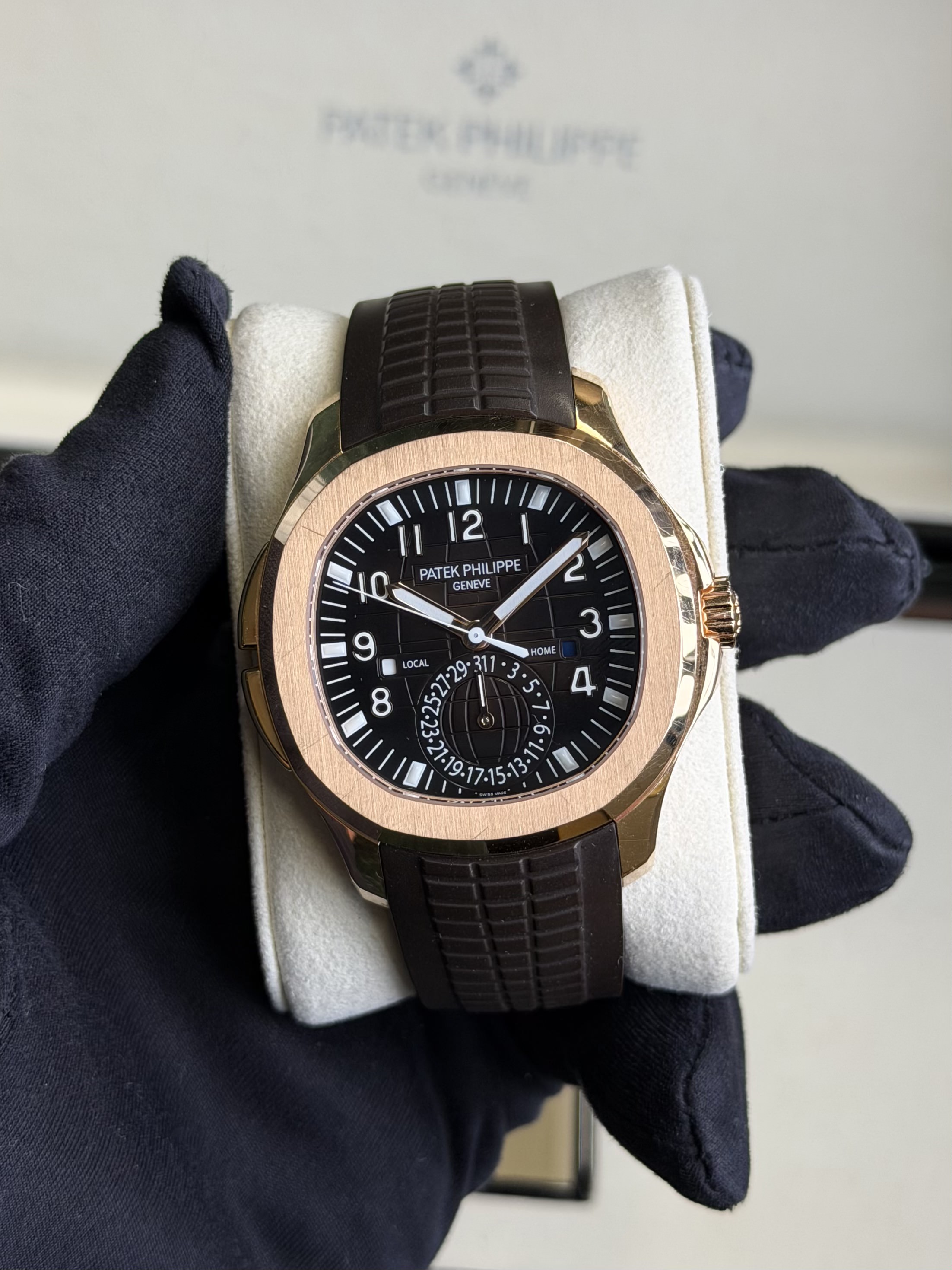Patek Philippe 5164R-001 Aquanaut Travel Time Rose Gold / Brown 2021