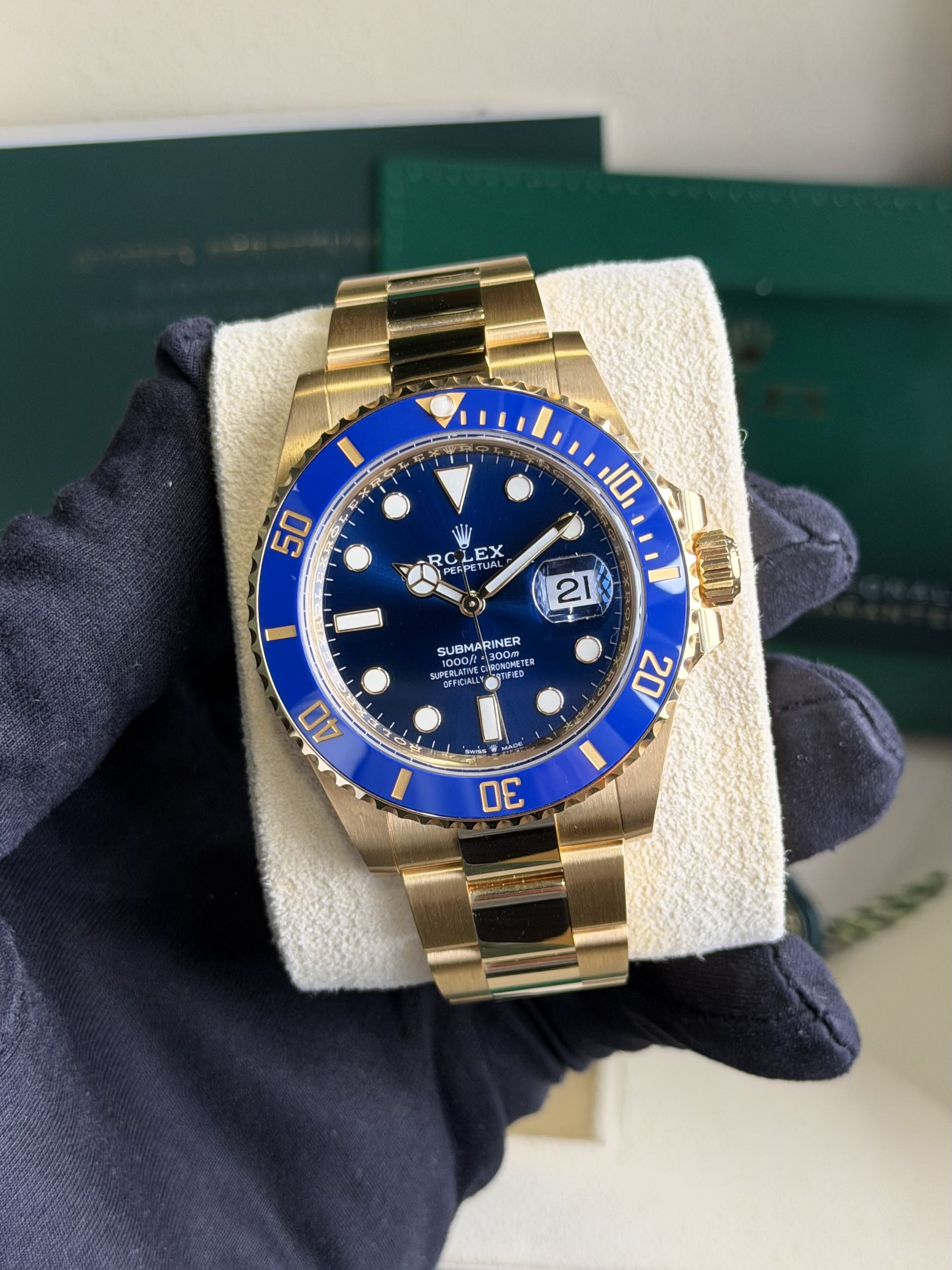 Rolex 126618LB-0002 Submariner Date 41 Yellow Gold / Blue 2022 Full set