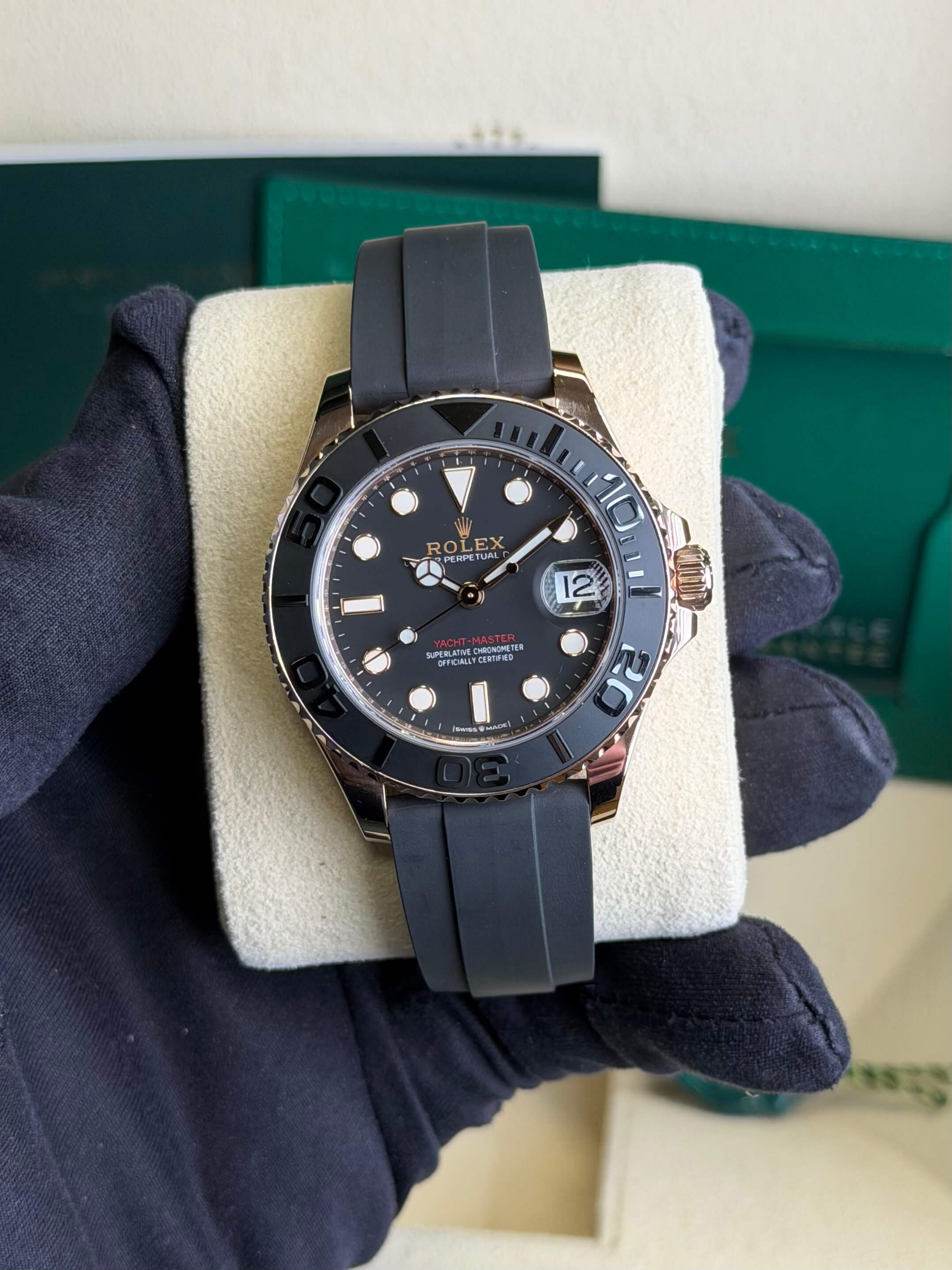 Rolex 268655 Yacht-Master 37 Rose Gold Oysterflex 2022 Full set