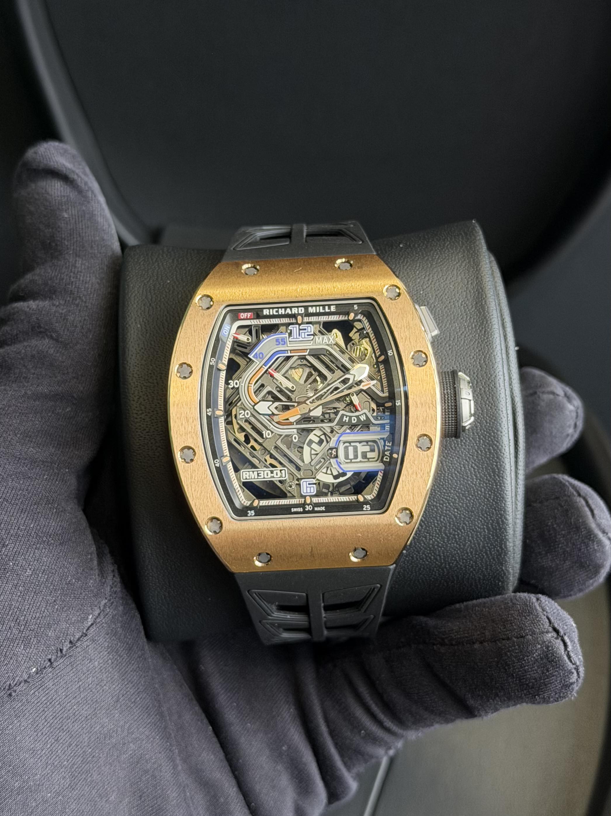 Richard Mille RM30-01 Rose Gold Titanium Declutchable Rotor 2023 EU Full set