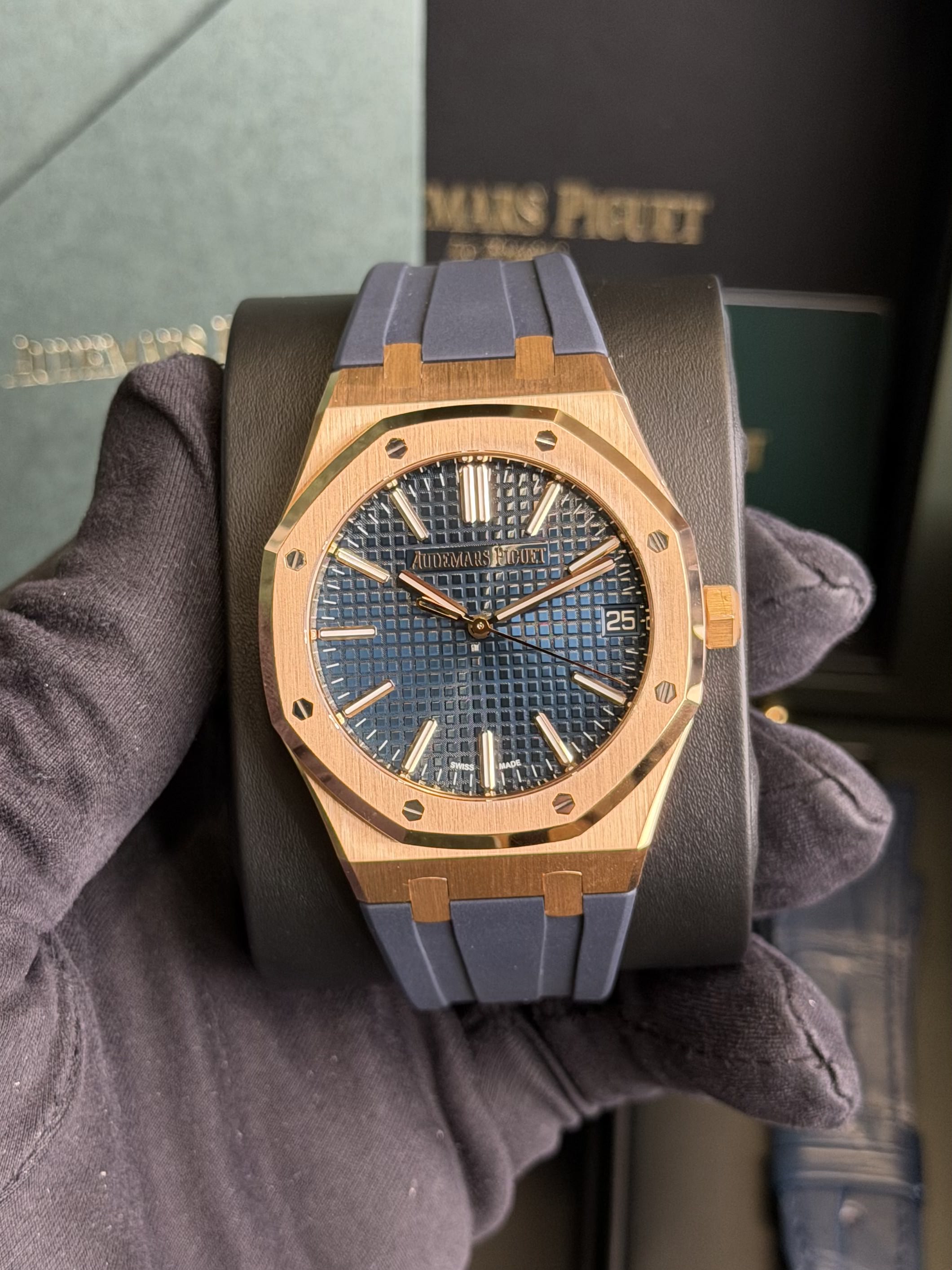 Audemars Piguet Royal Oak 15510OR Blue Rose gold 2024 Full set