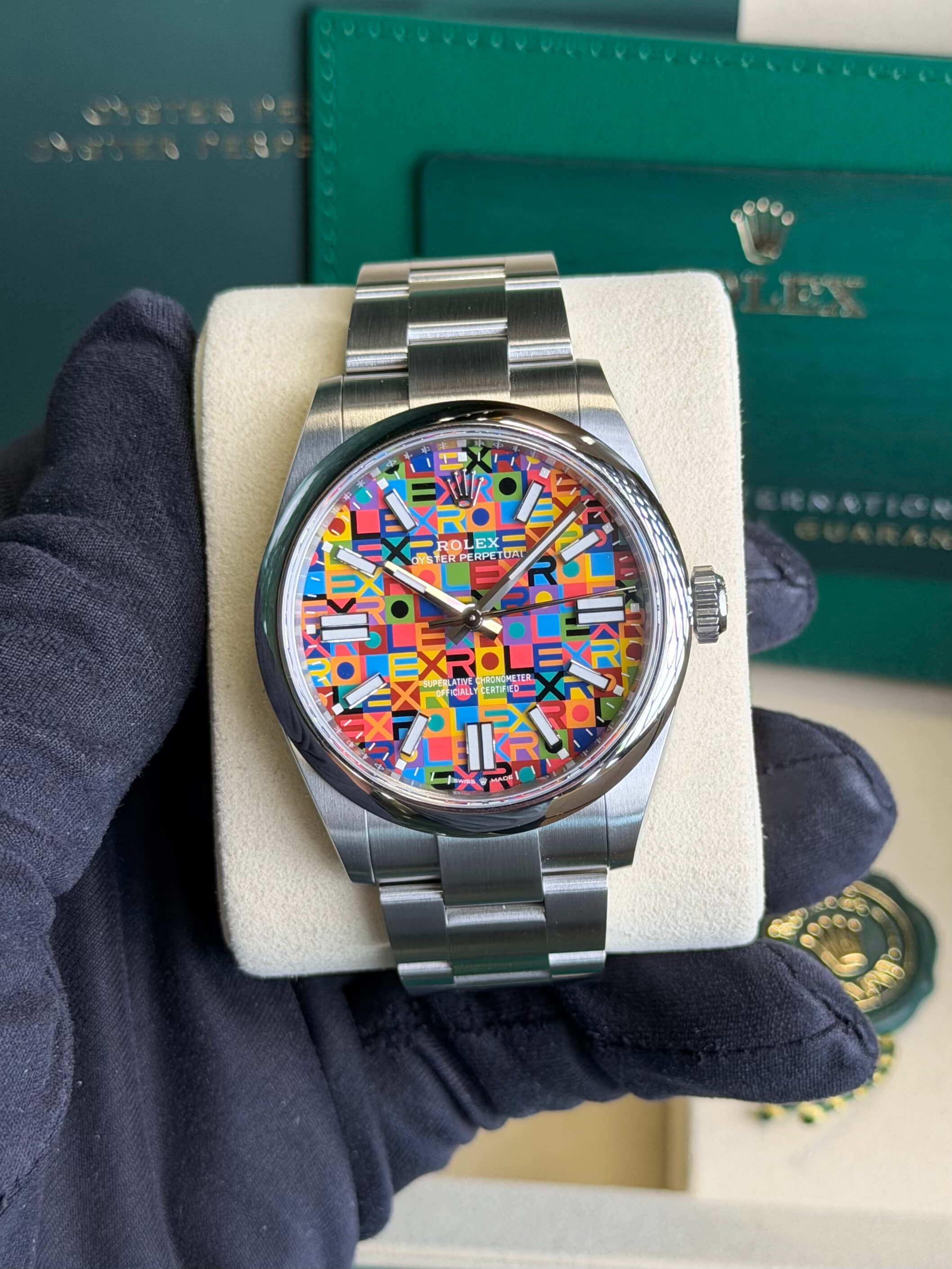 Rolex 134300 Oyster Perpetual 41 Mulitcolor Jubilee dial 2026 unworn