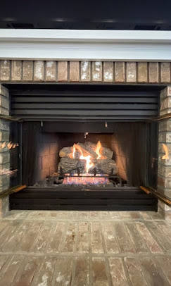 Gas fireplace installation with proper ventilation setup