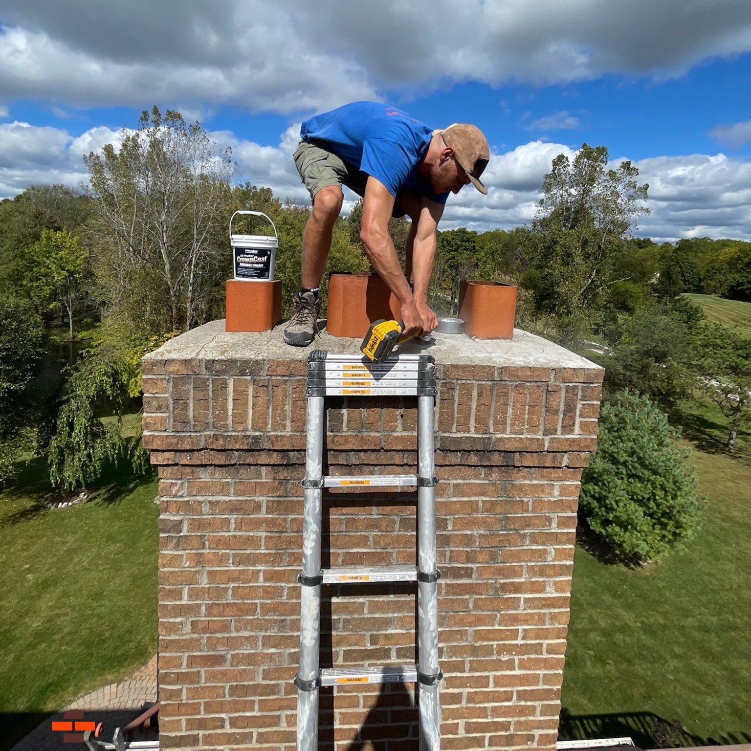 Structural chimney repair restoring stability and safety