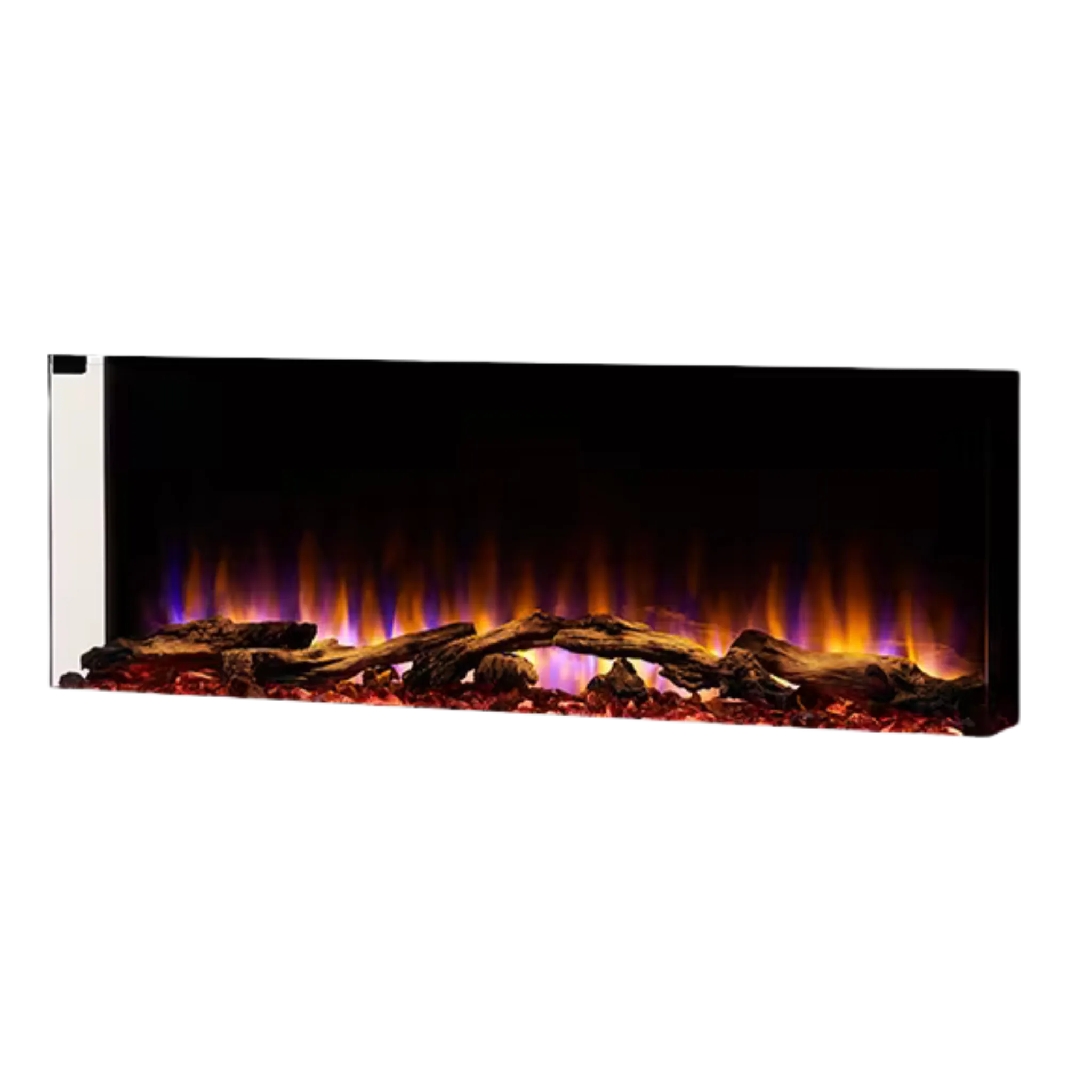 SimpliFire Scion Trinity electric fireplace, front view