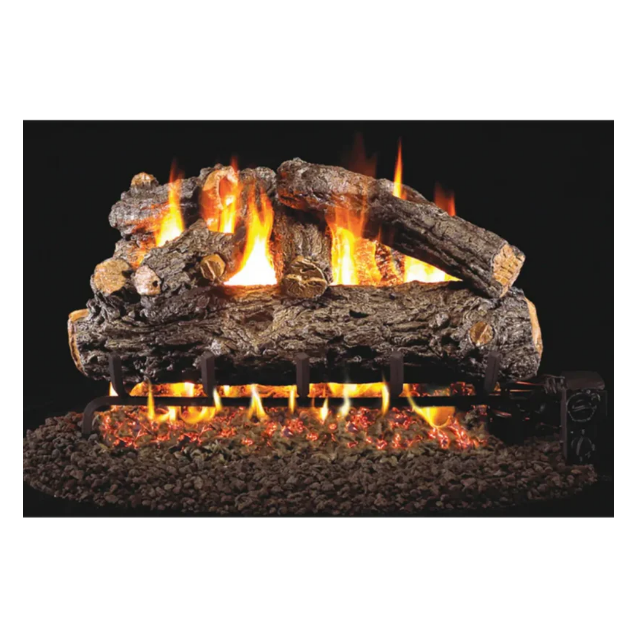 Real Fyre Rustic Oak Designer vented gas log set
