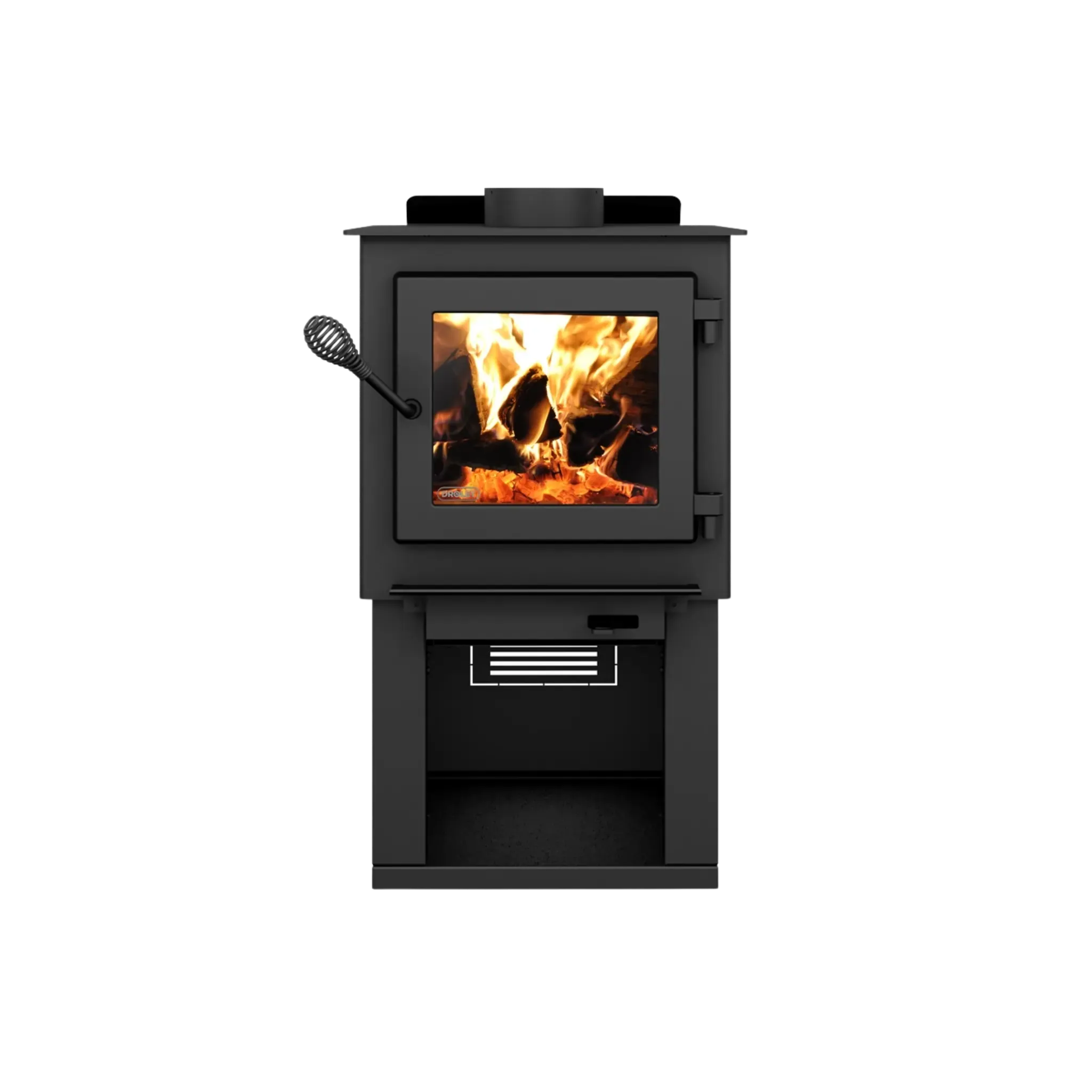 Drolet Deco Nano compact wood stove, front view