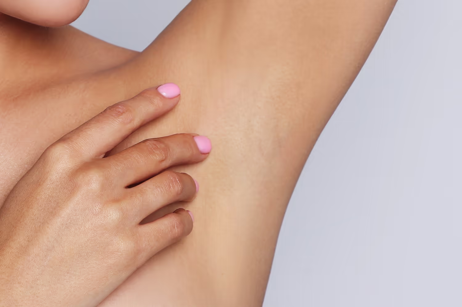 Underarm area after waxing showing smooth hair free skin with even tone and clean finish following professional waxing treatment