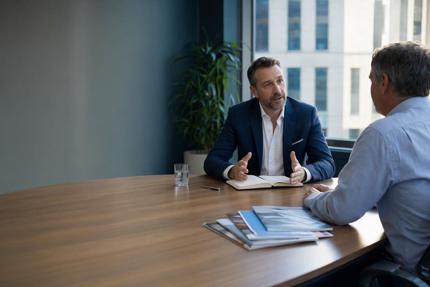 image of a brainstorming session for a consulting firm