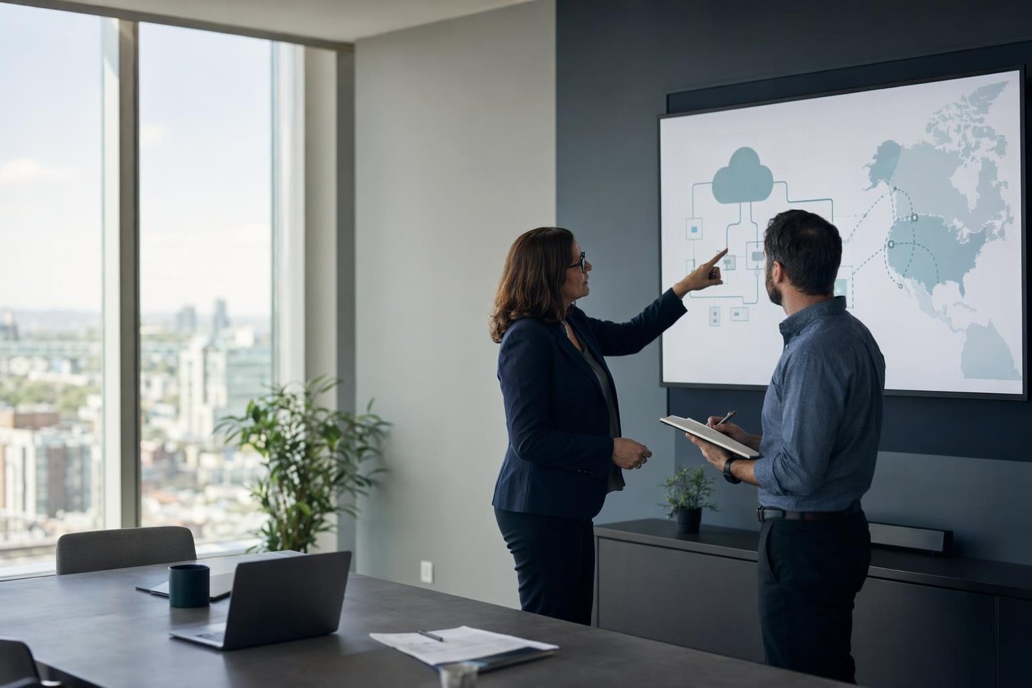 image of a brainstorming session for a consulting firm
