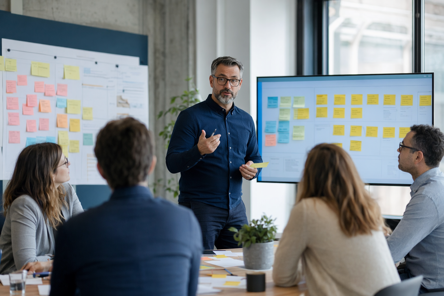 Quebec management team in an artificial intelligence workshop prioritizing concrete use cases