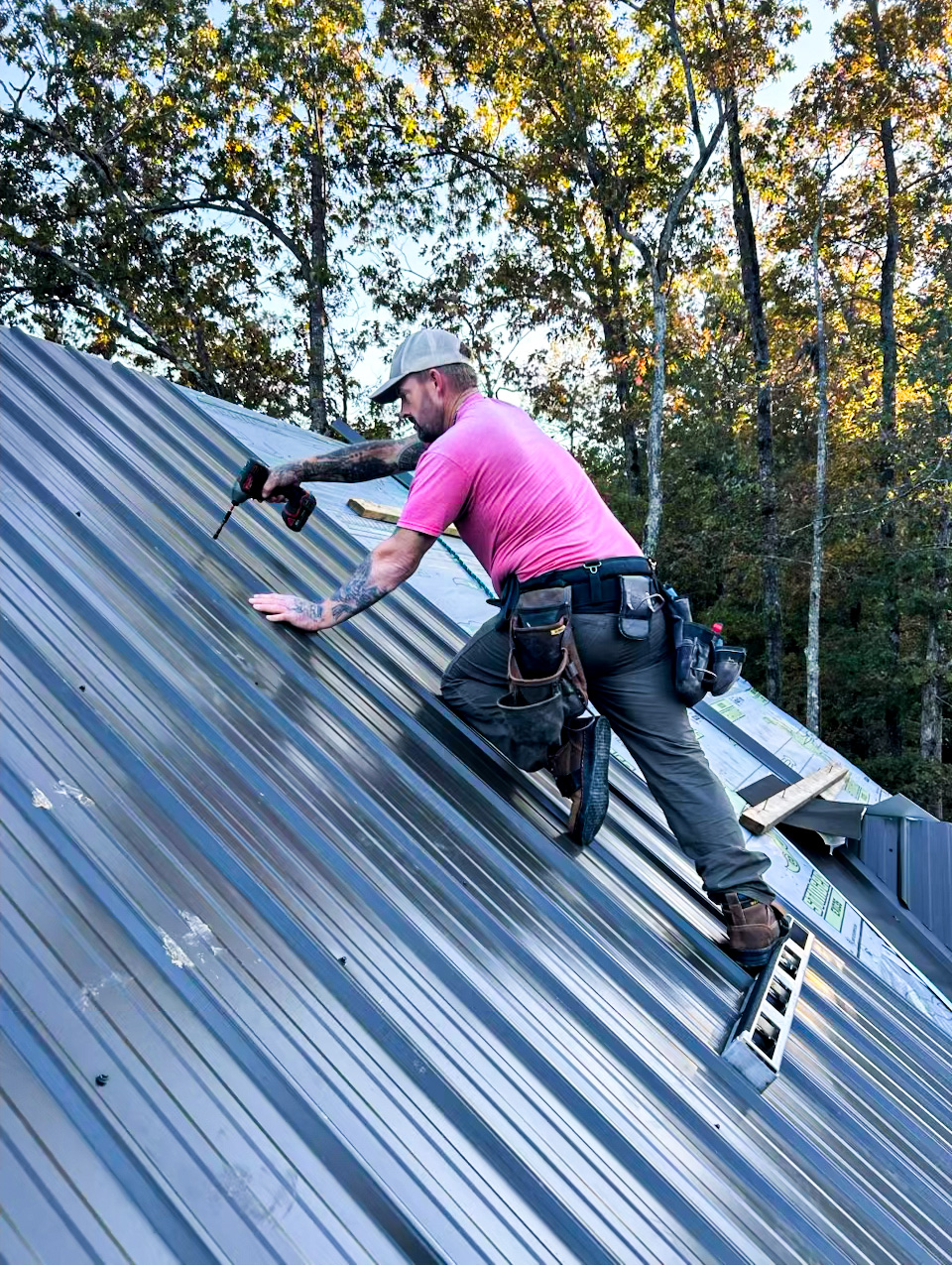 image of roof being repaired