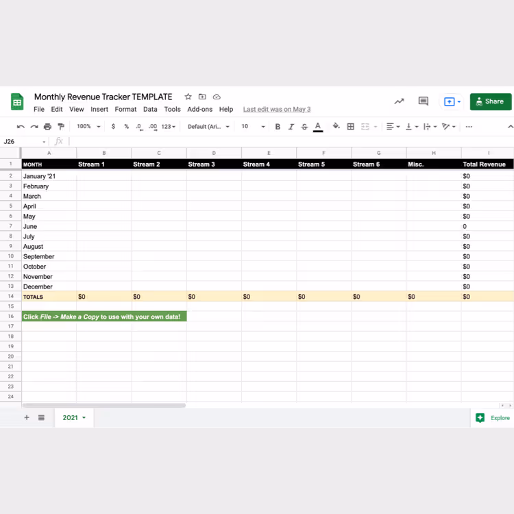 Revenue Tracker