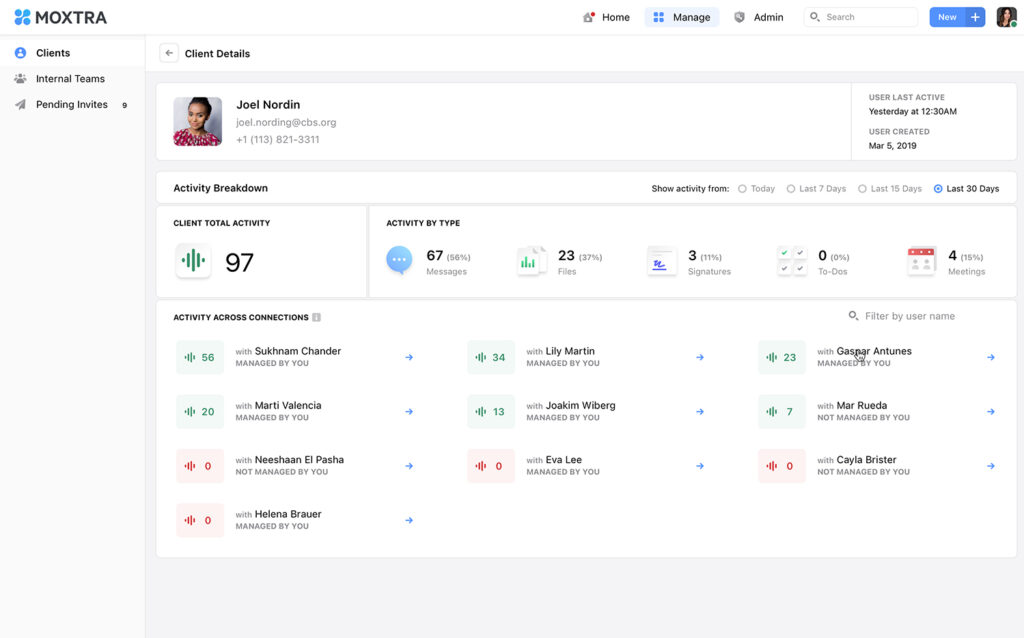 Moxo client portal