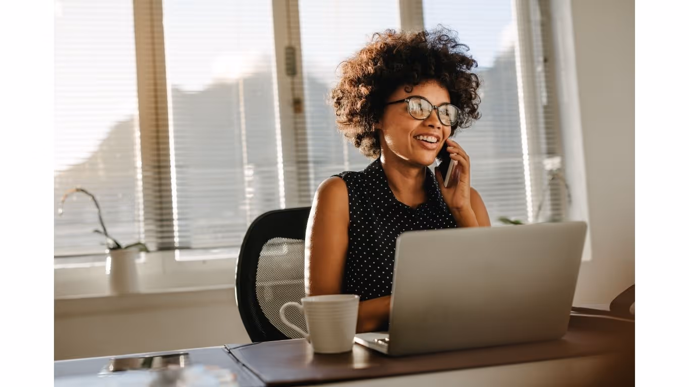 Woman booking a cleaning appointment with Total Cleaning Service in Springfield, VA