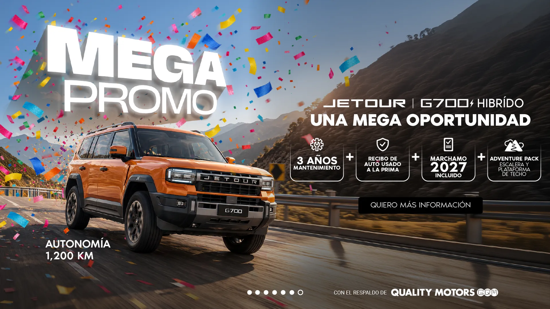 Mega Promo Jetour G700 Híbrido: una mega oportunidad