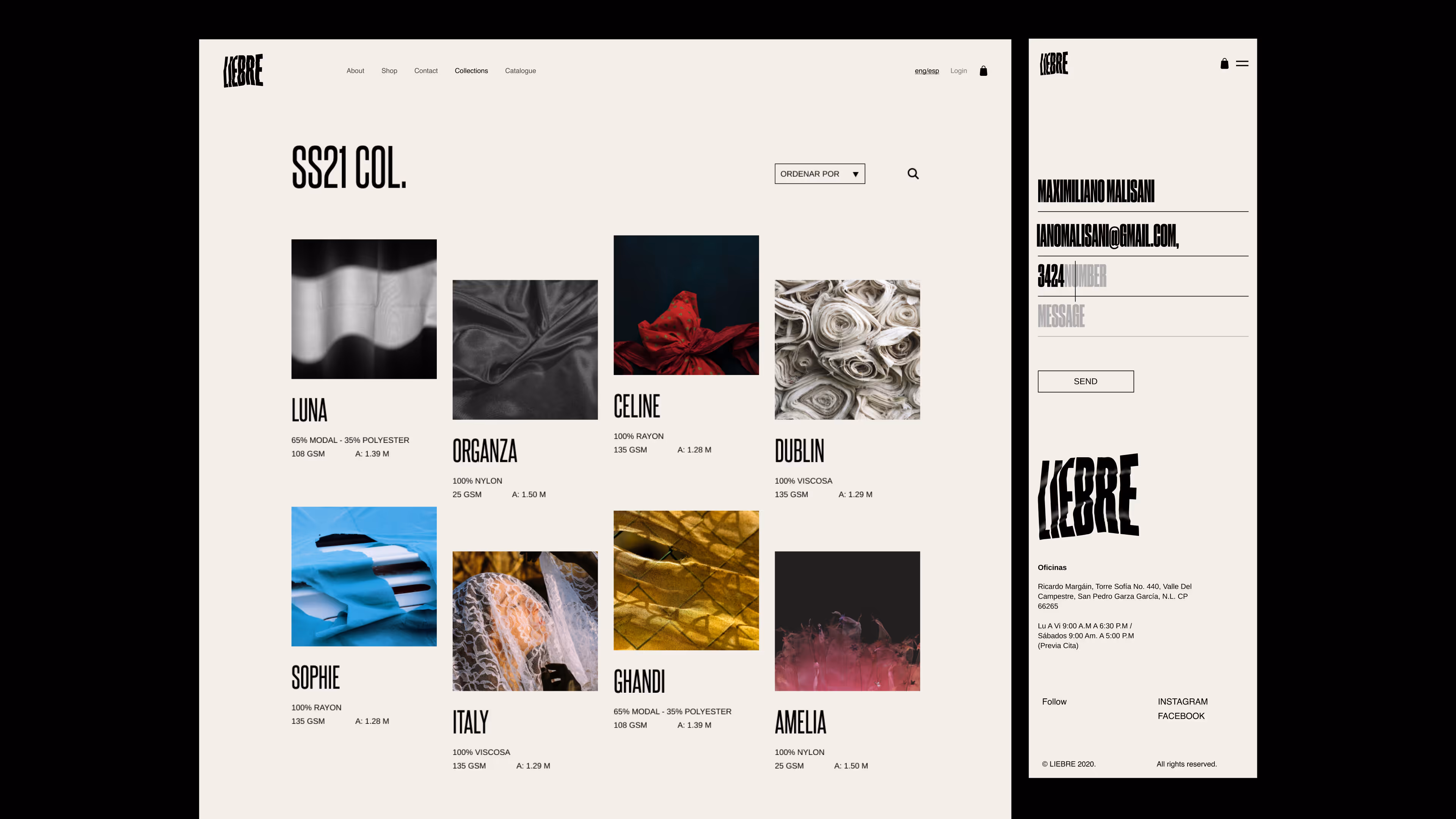 Website designs for Liebre