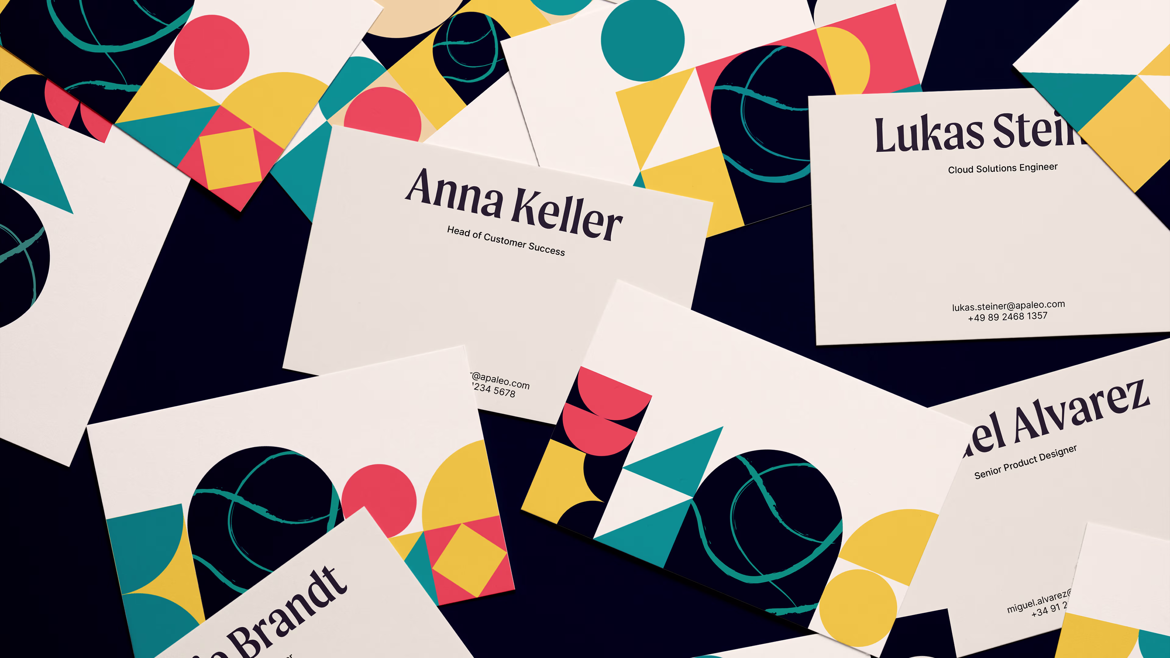 Business card designs for Apaleo