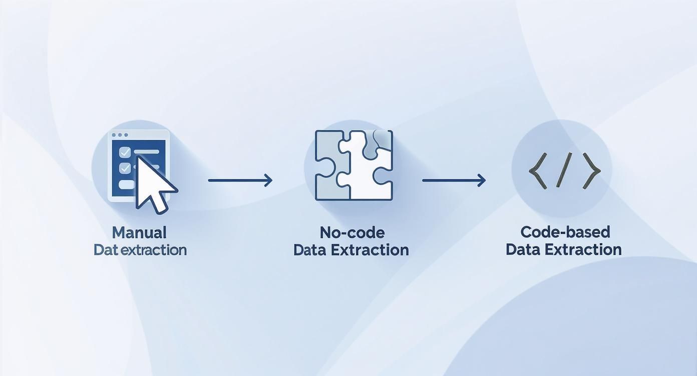 Infographic about how to extract data from websites