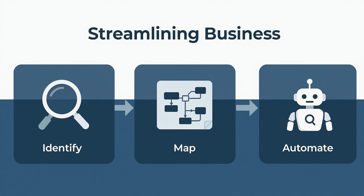 Infographic about how to streamline business processes