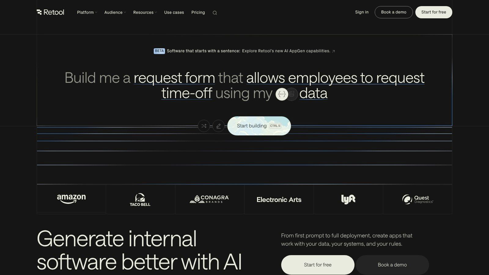Retool Workflows showing an automation connecting to a database and running a query