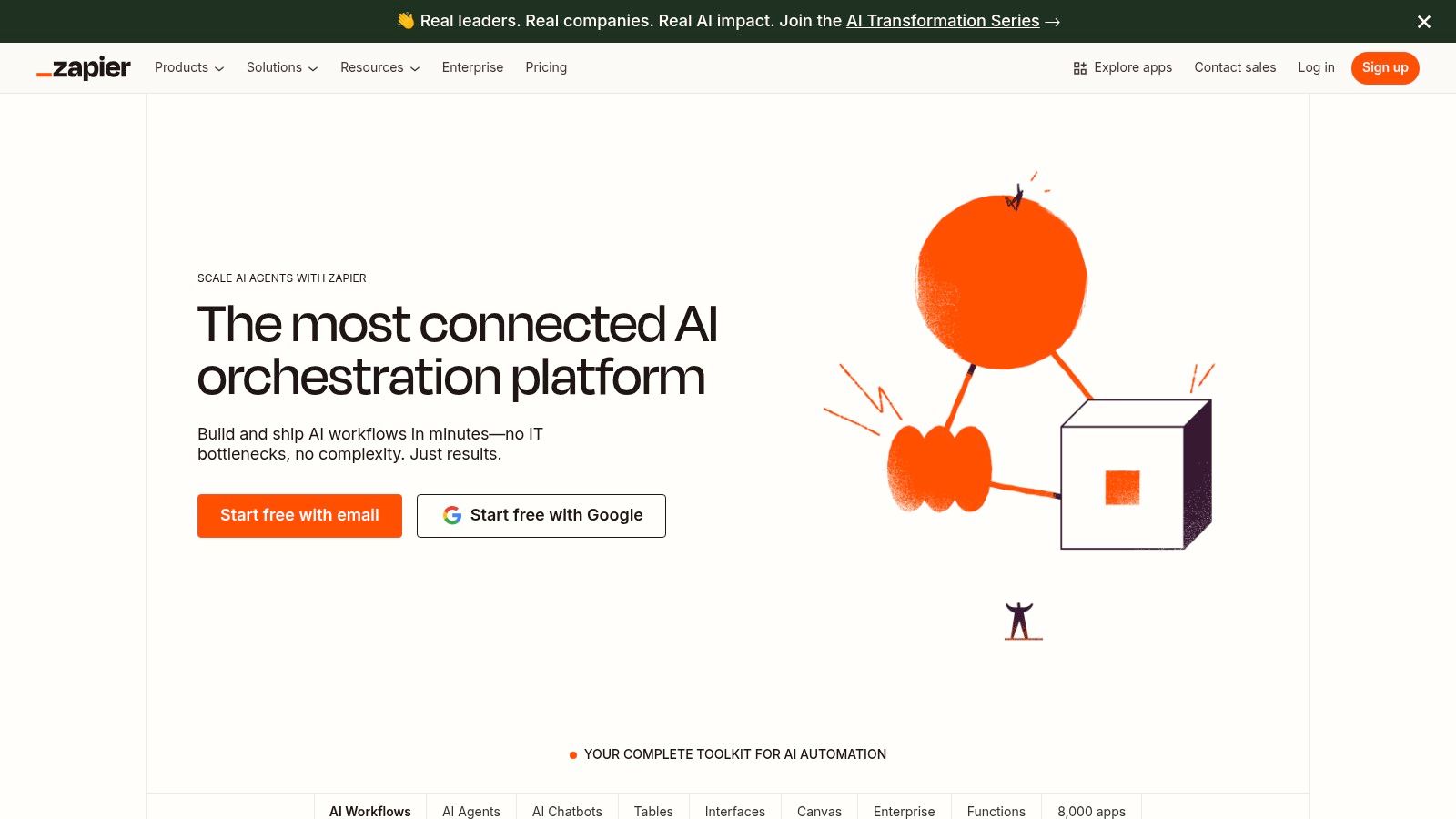 A visual representation of Zapier's multi-step workflow builder, a core feature making it an n8n alternative.