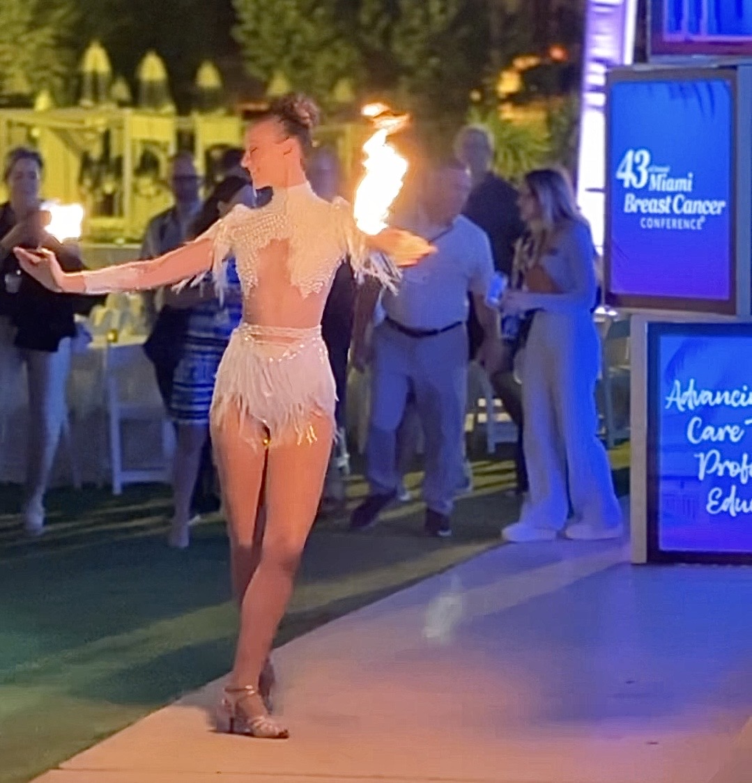 Fire dancer at corporate event Miami