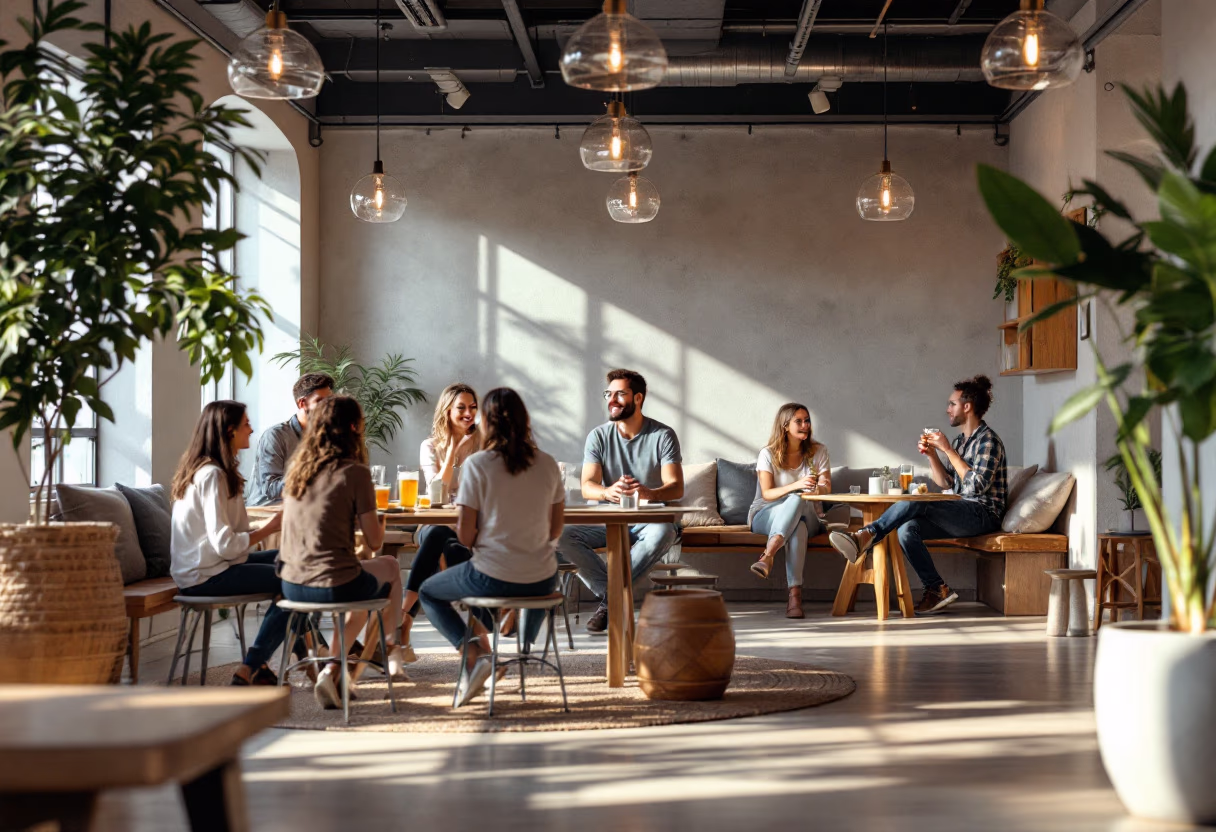 local community-gathering inside a craft brewery