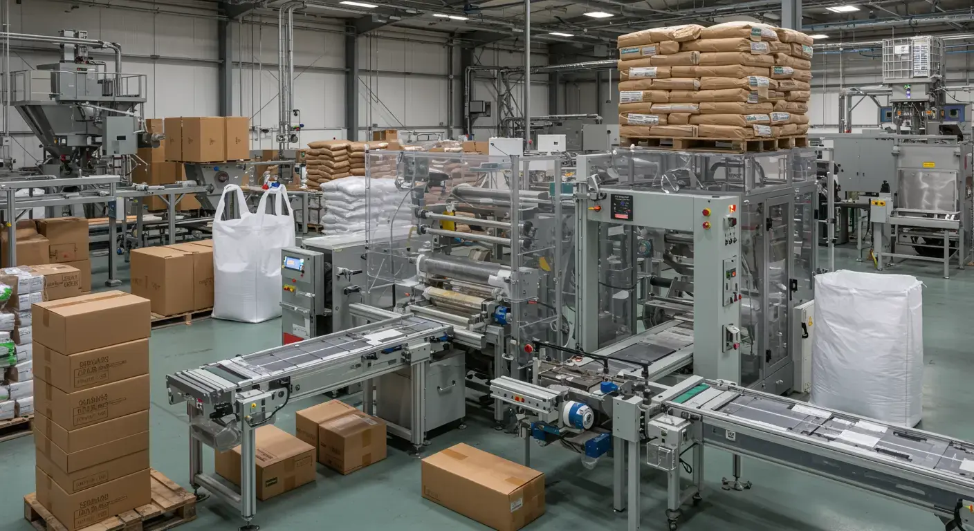 Modern packaging and material handling facility with conveyor systems#1.9