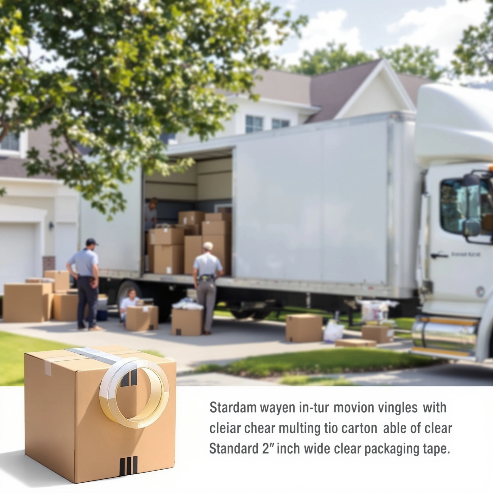 Residential moving trucks and home relocation services using carton sealing tape#1.0