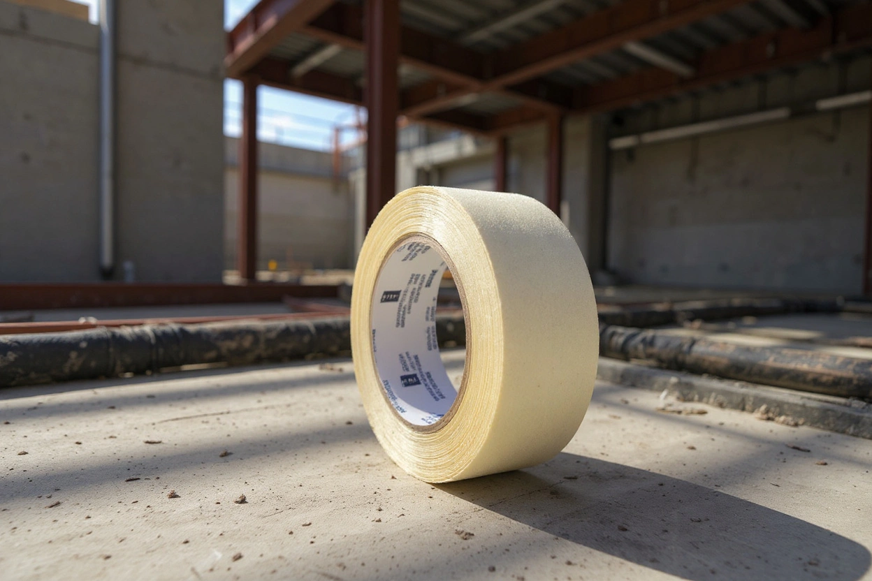 Construction and industrial sites using durable cloth tape for equipment and wire securing#1.6