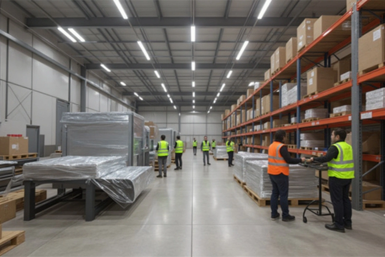 Distribution center using heat shrink wrap for secure shipping and warehouse storage applications#1.5