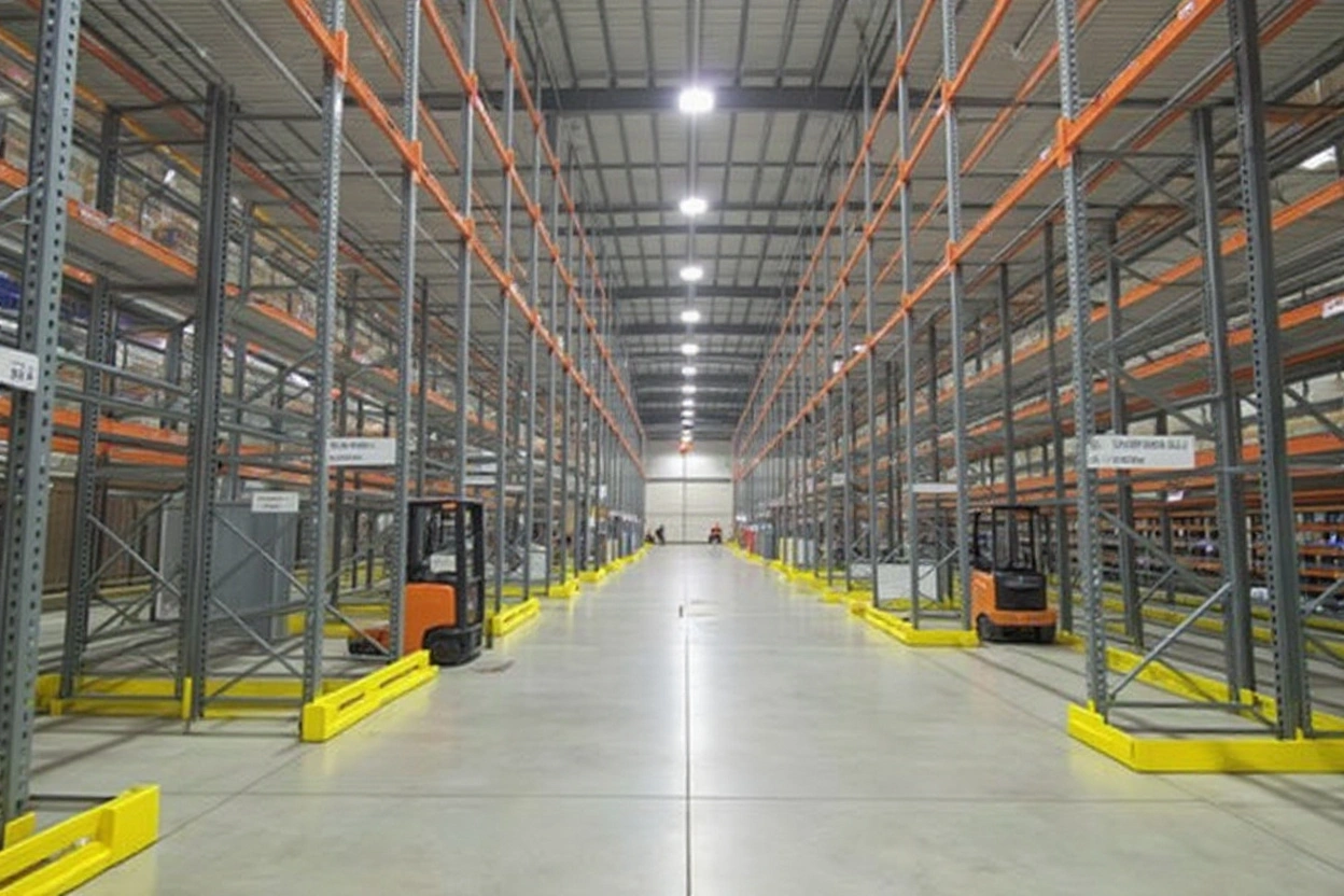 Distribution center with warehouse labeling#1.4