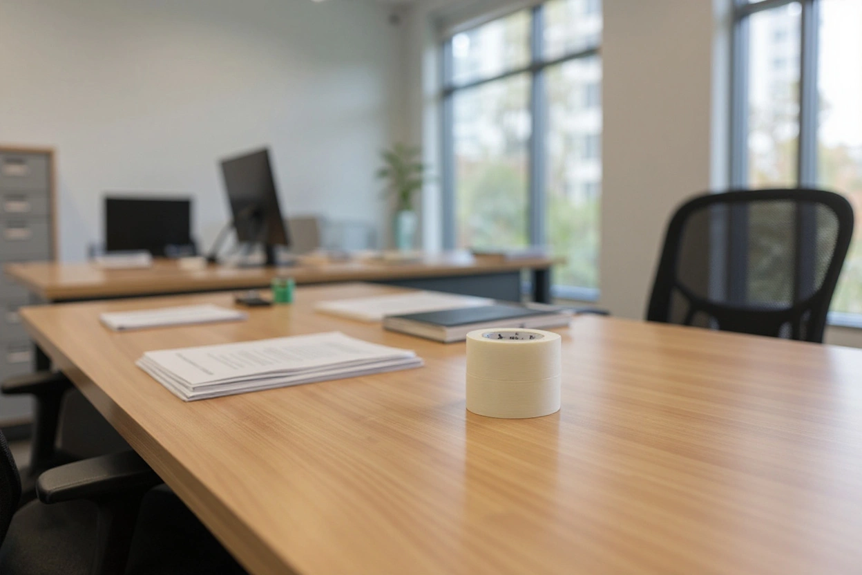 Office and business environment with packaging tape for document handling and administrative tasks#1.5