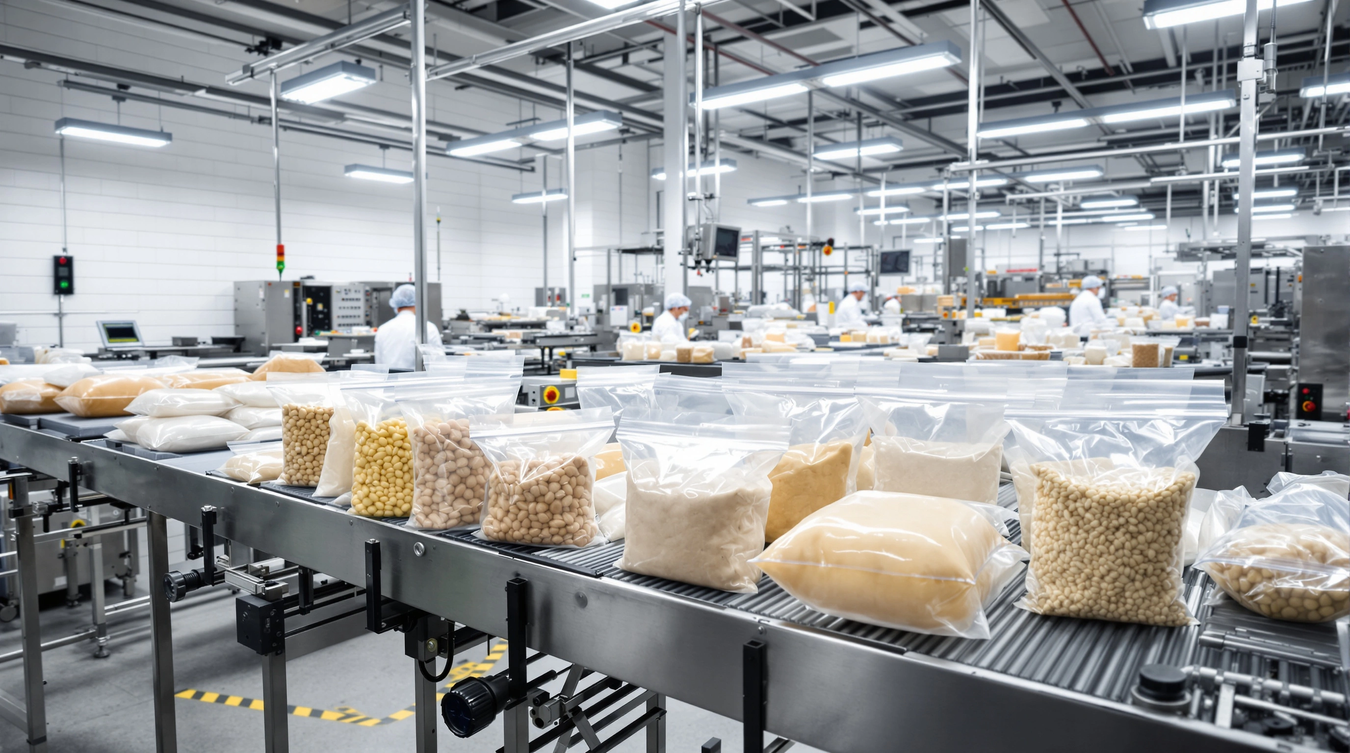 Food packaging facility using FDA approved poly bags for product protection#1.9