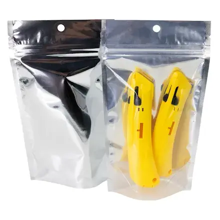 ignoreGeneration#Clear with Metalized Back Stand Up Pouches