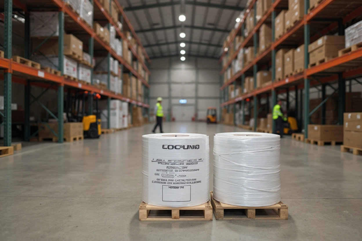 Distribution center operations using polyester strapping for material handling and warehouse logistics#1.5