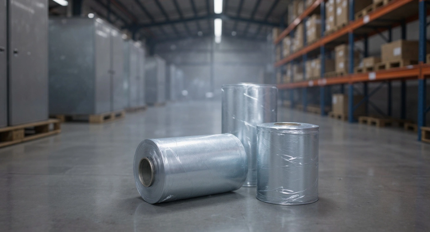 Warehousing packaging with shrink film for cold storage and distribution applications#1.9