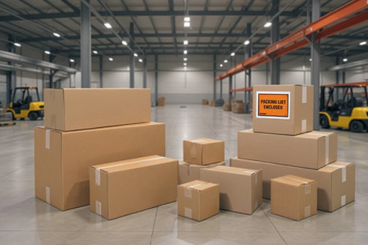 Shipping and logistics operations utilizing various sizes of shipping boxes for cargo transport#1.6