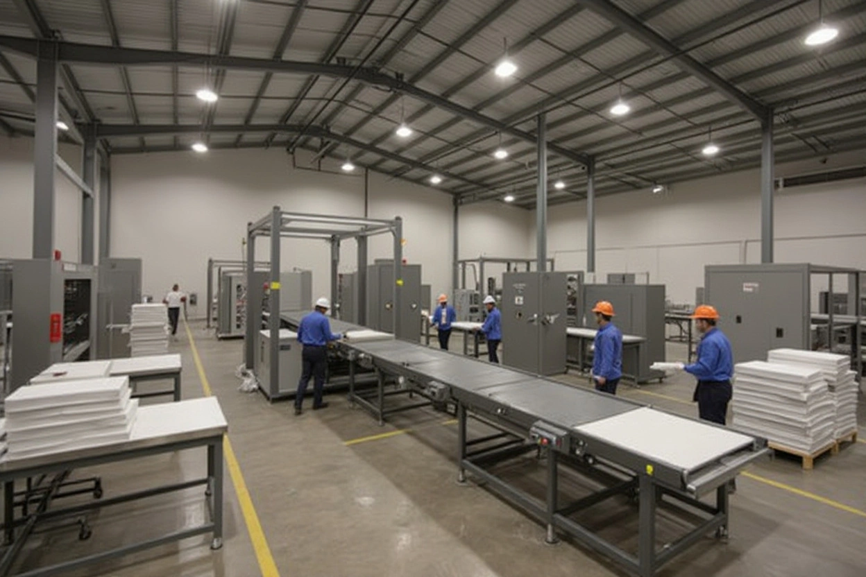 Manufacturing and industrial packaging facilities producing goods requiring secure protective shrink wrap#1.5