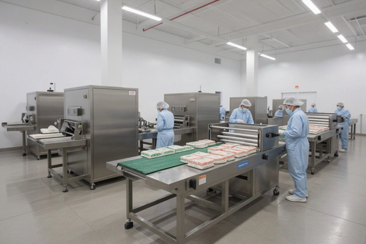 Food packaging facility using shrink wrapping solutions for product protection#1.5