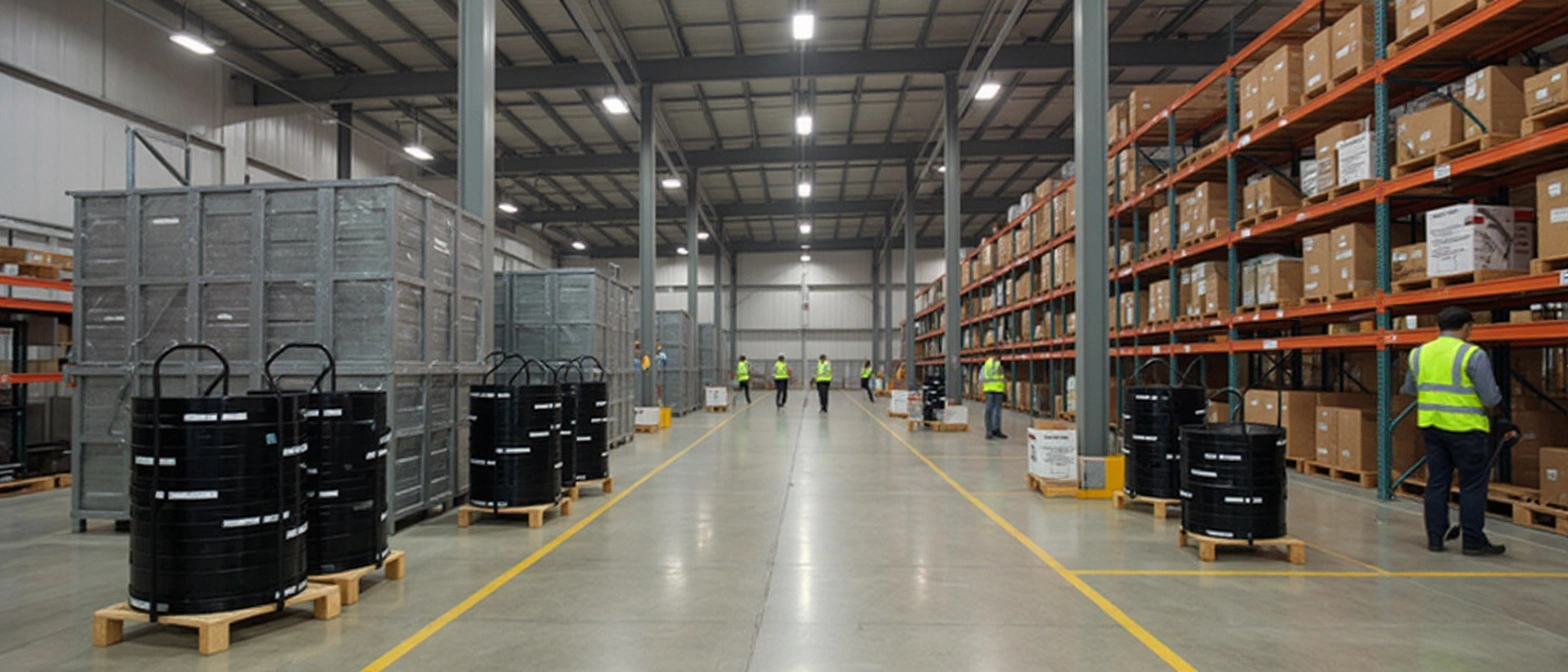 Warehouse operations with strapping cart organization systems and mobile supply transport#16.9