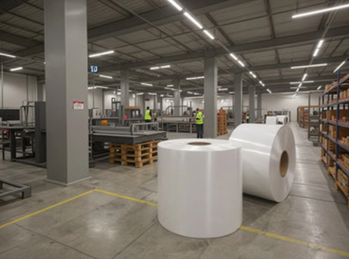 Manufacturing facilities using stretch film for securing products and pallets during production and shipping#1.2